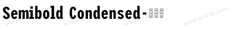 Semibold Condensed字体转换
